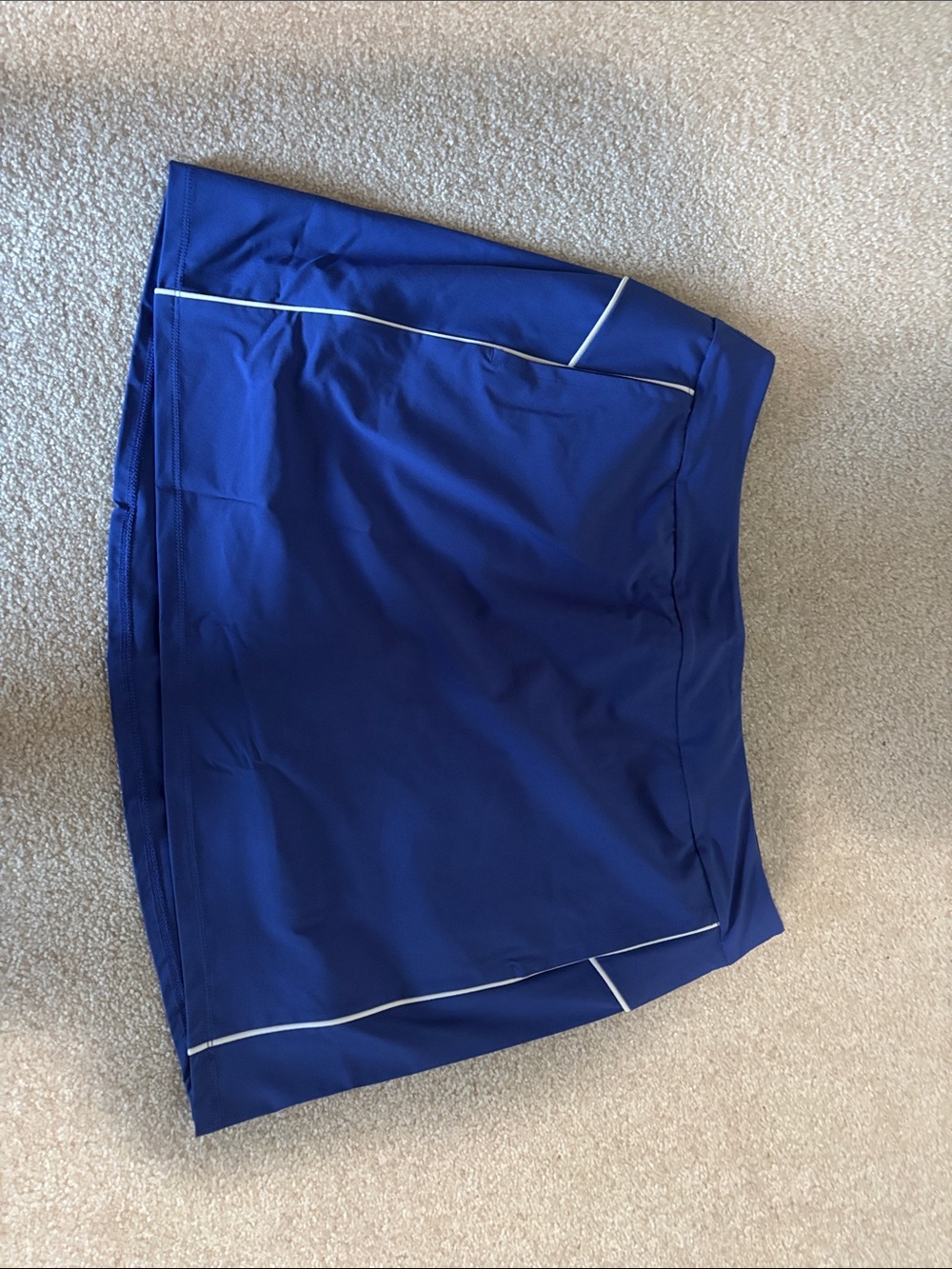 Adidas microfiber Blue Skort with White Piping in size large 16 inch